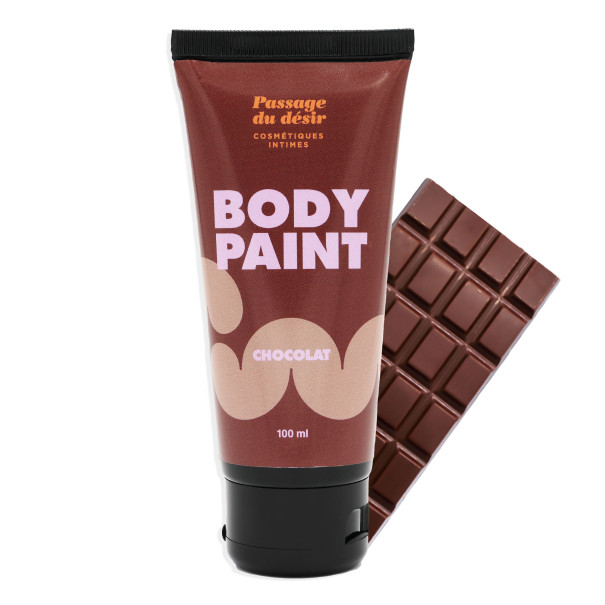 Peinture de corps chocolatée comestible